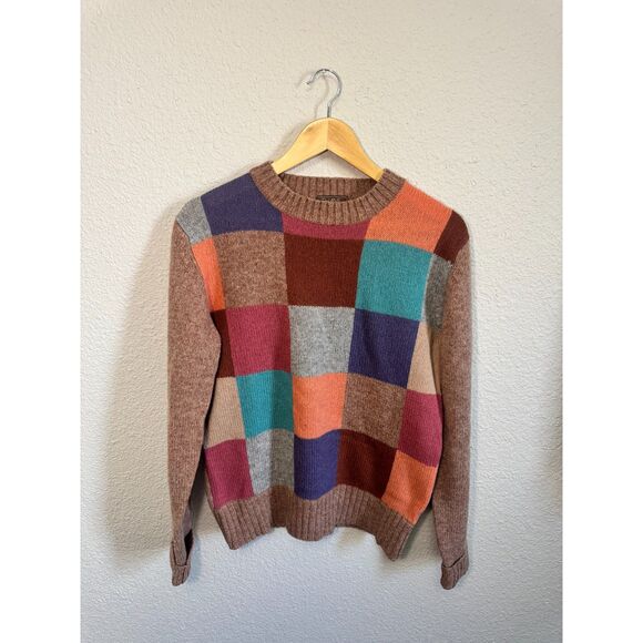 jack henry Other - 70s patchwork shetland wool M unisex vintage Jack Henry sweater grandpa preppy